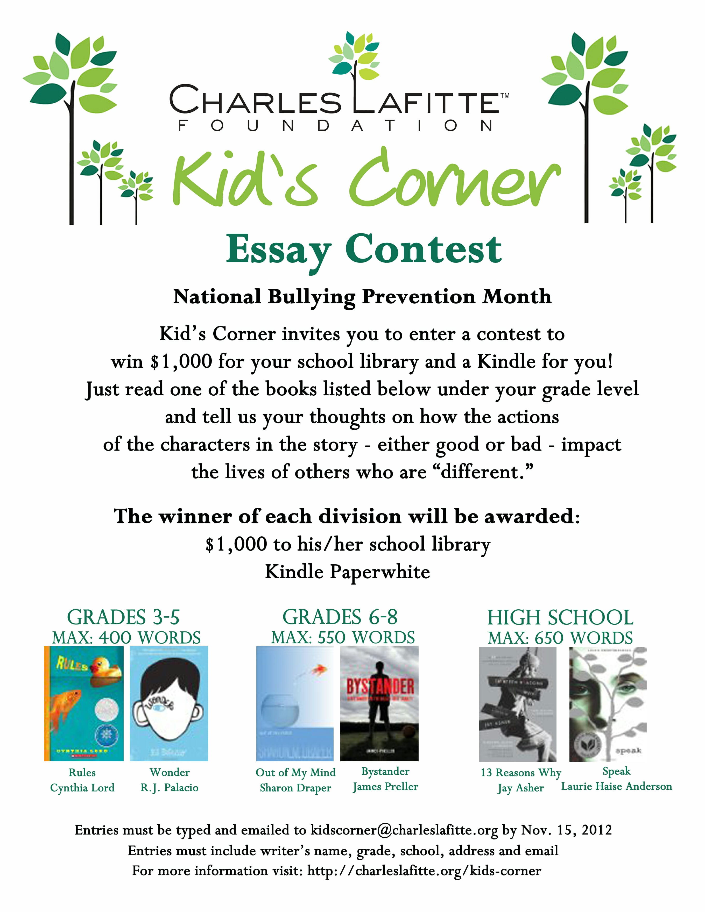 Essay writing competition for school children